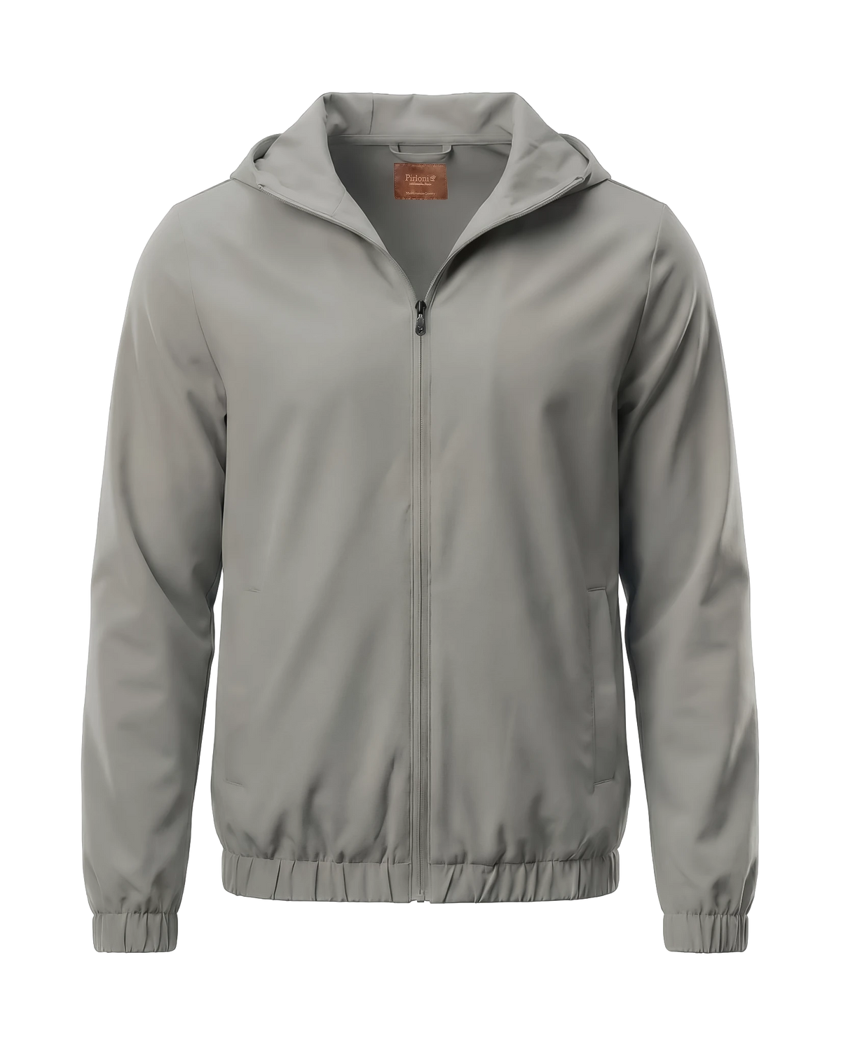 NYLON  HOODED BLOUSON - GREY