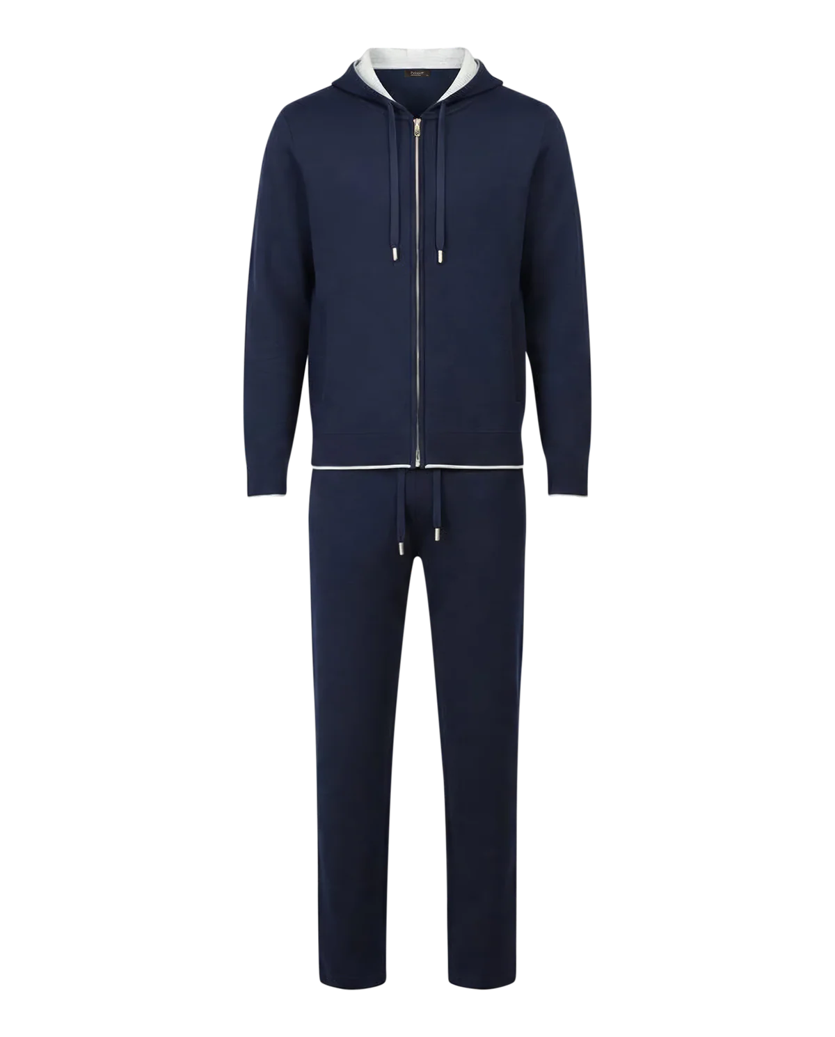 RELAXED KNITWEAR TRACKSUIT - MARINE BLUE