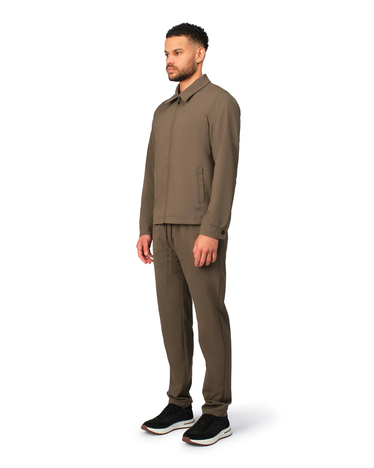 NYLON BLOUSON - BROWN