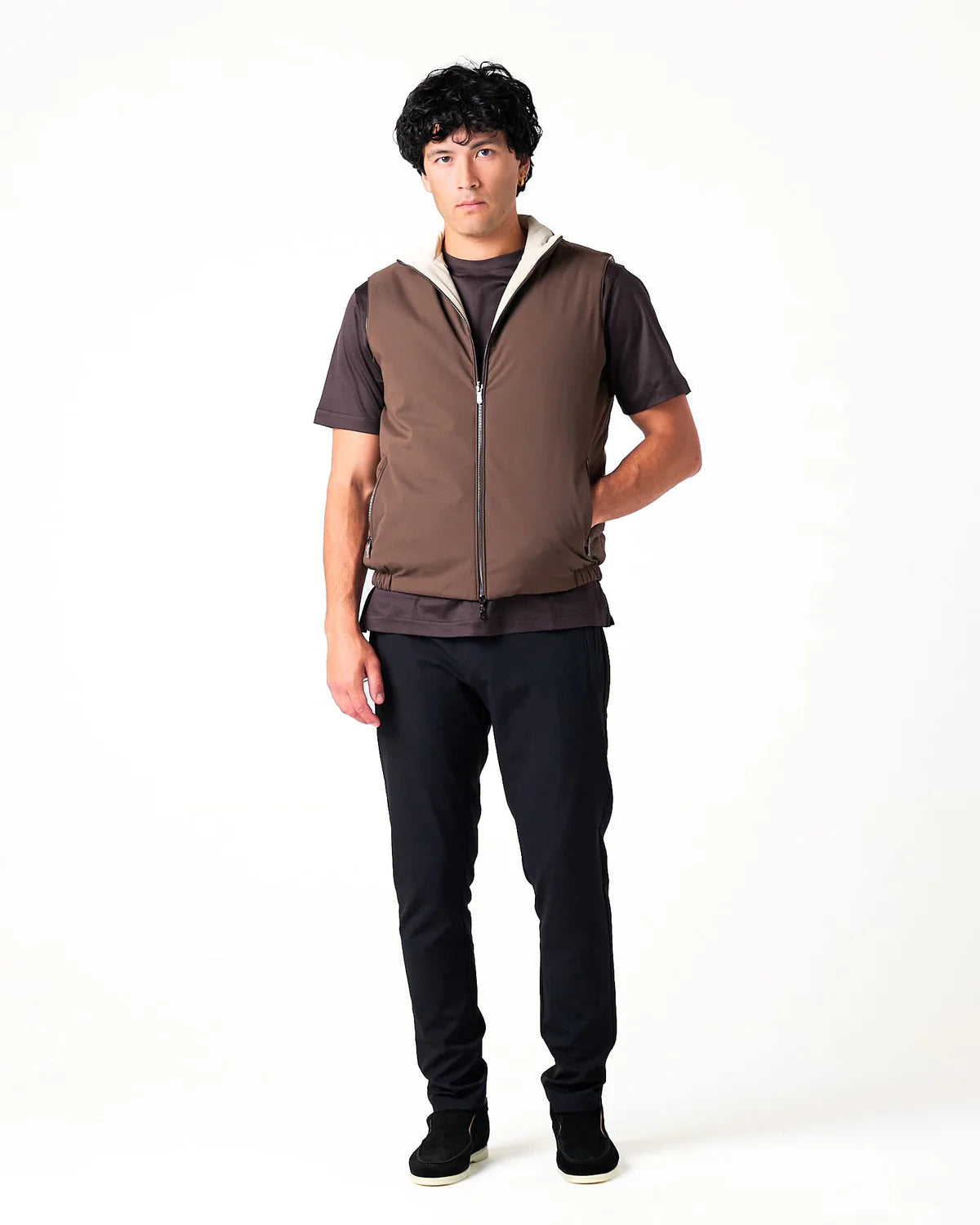 Brown/beige  Reversible Body Warmer