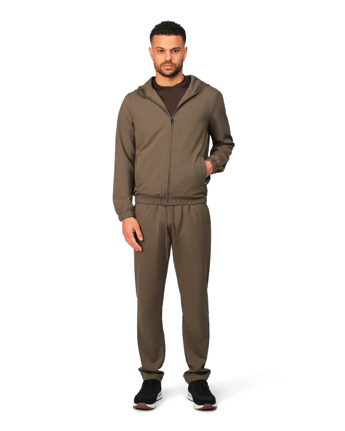 NYLON TROUSERS - BROWN