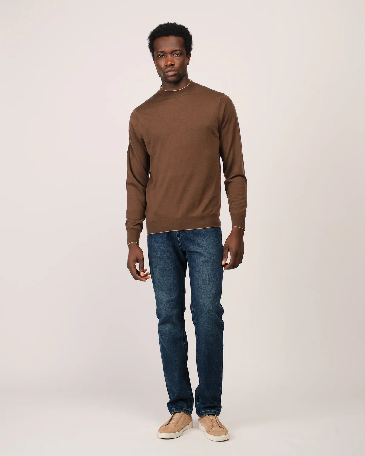 The Cashwool Crewneck - BROWN