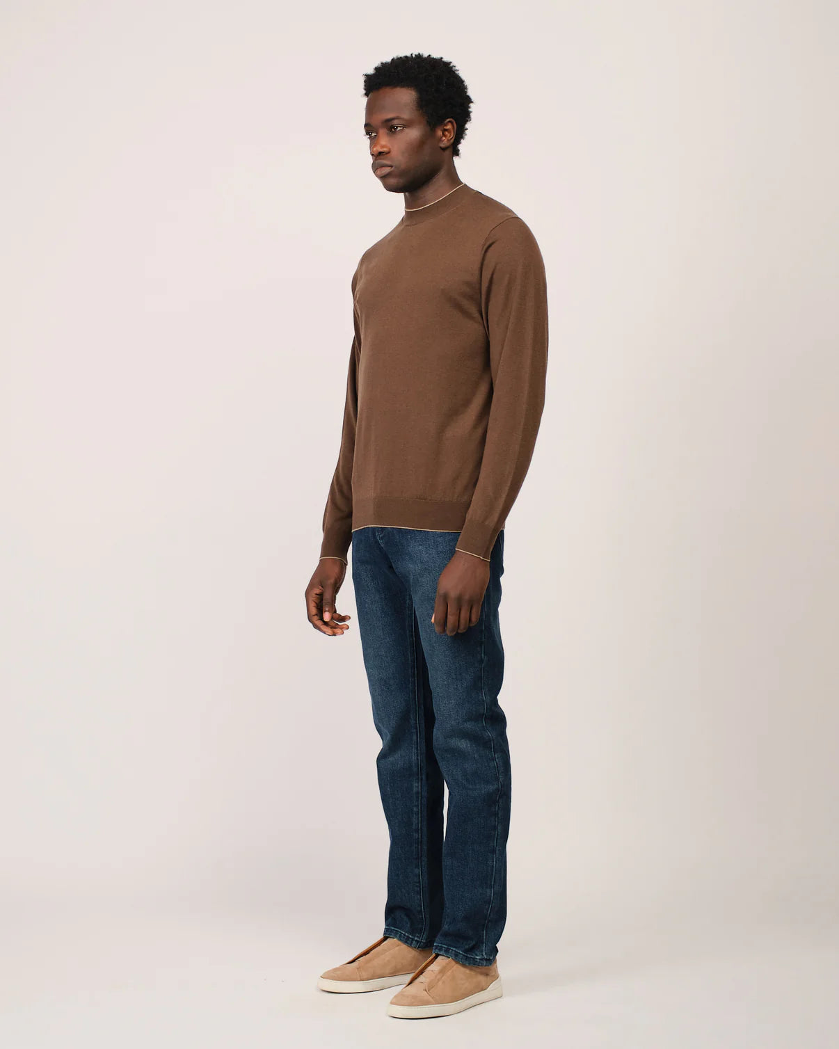 The Cashwool Crewneck - BROWN