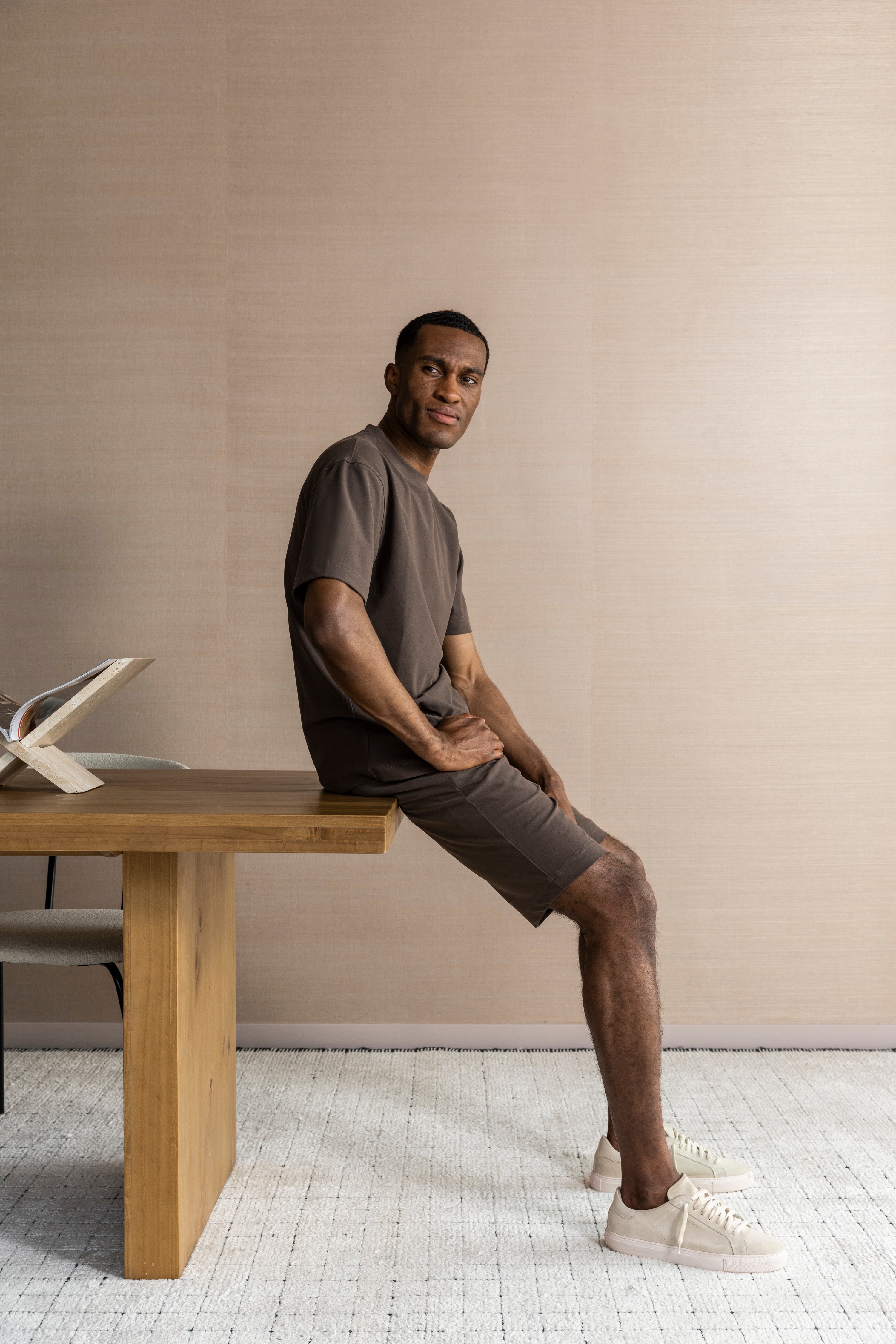 ALCANTARA T-SHIRT - MOCHA