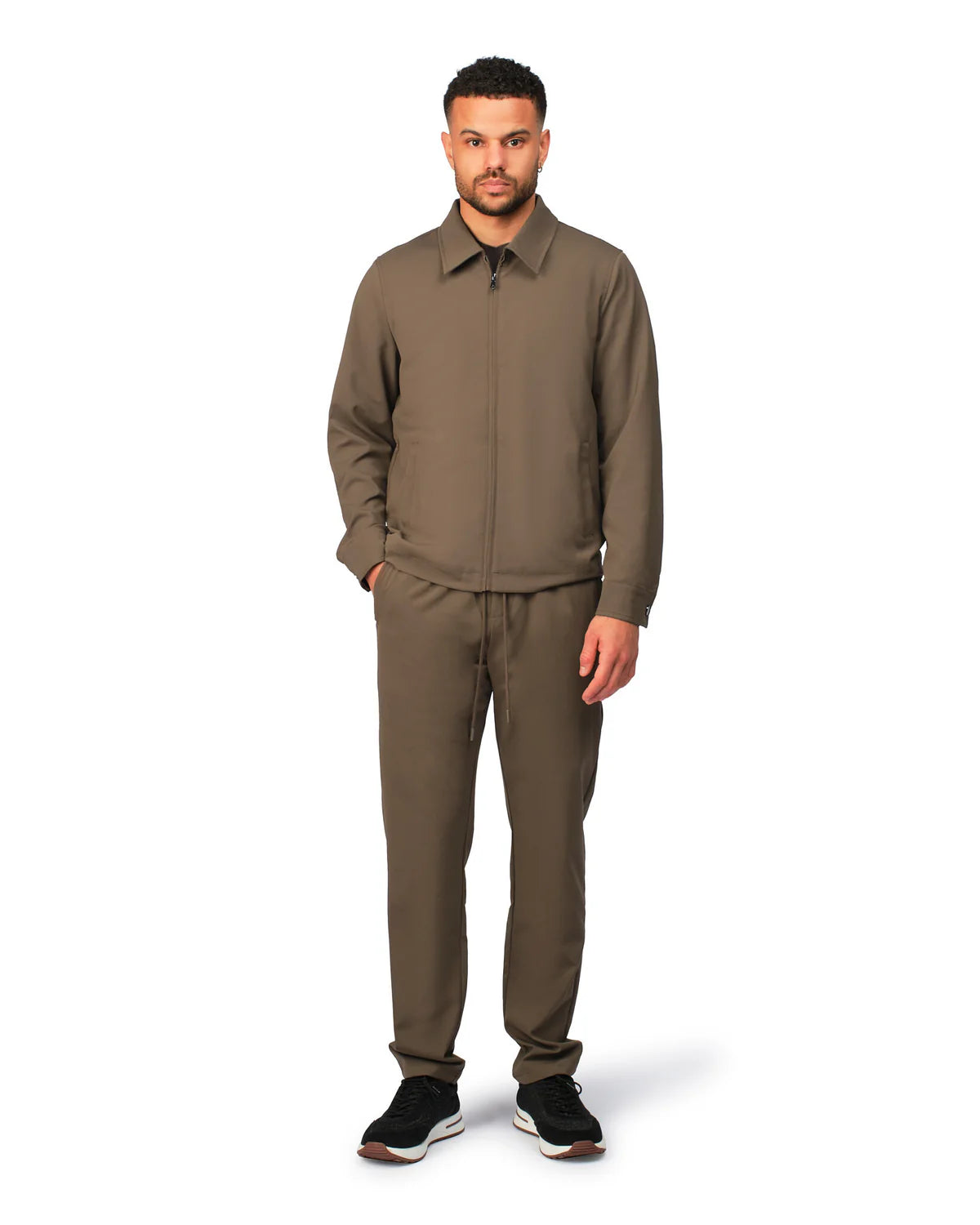 NYLON BLOUSON - BROWN