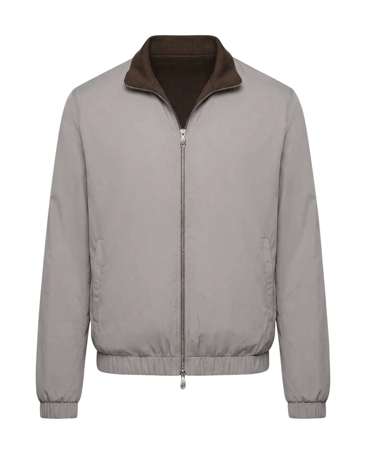 Reversible Merino Jacket Grey/Choco