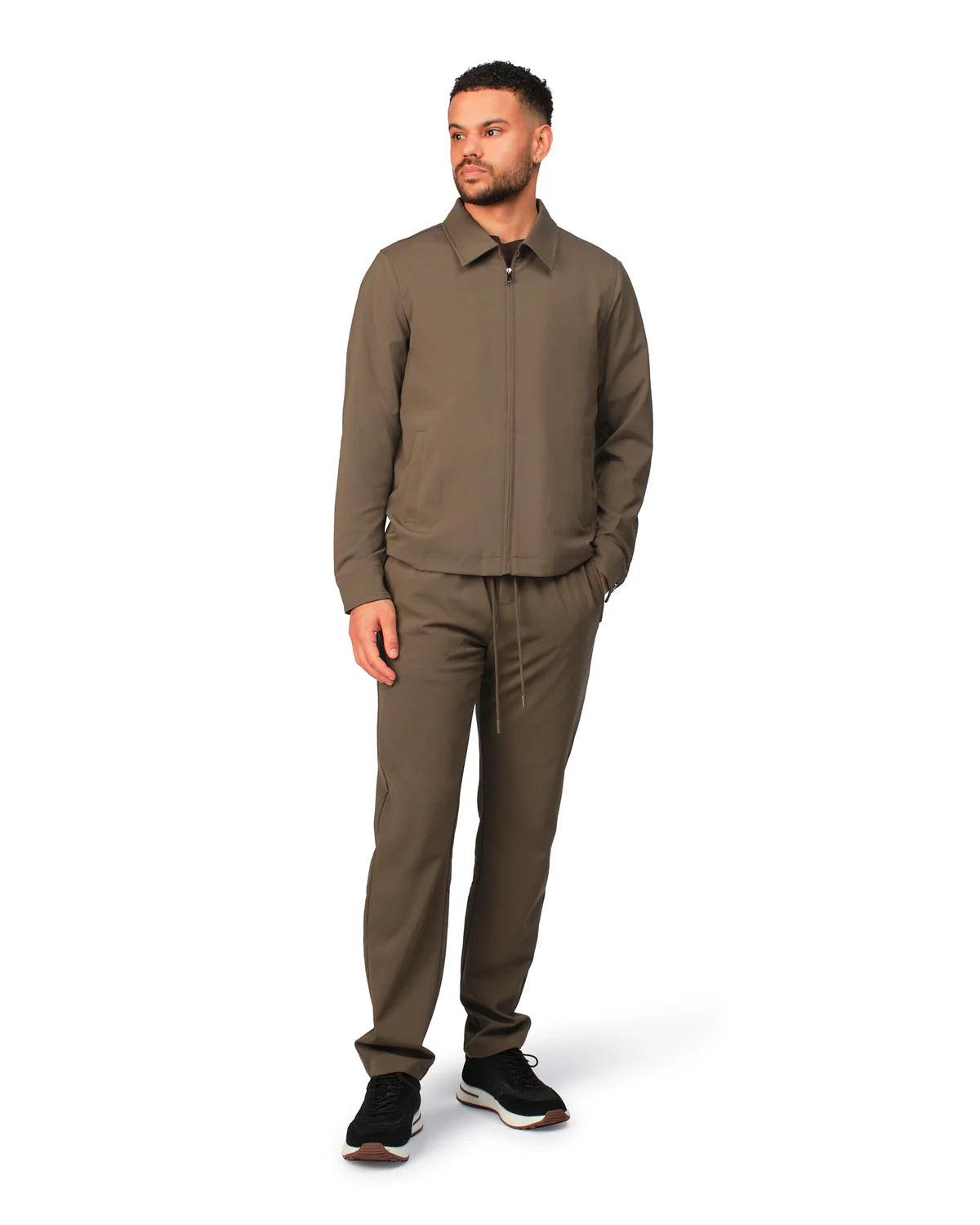 NYLON BLOUSON - BROWN