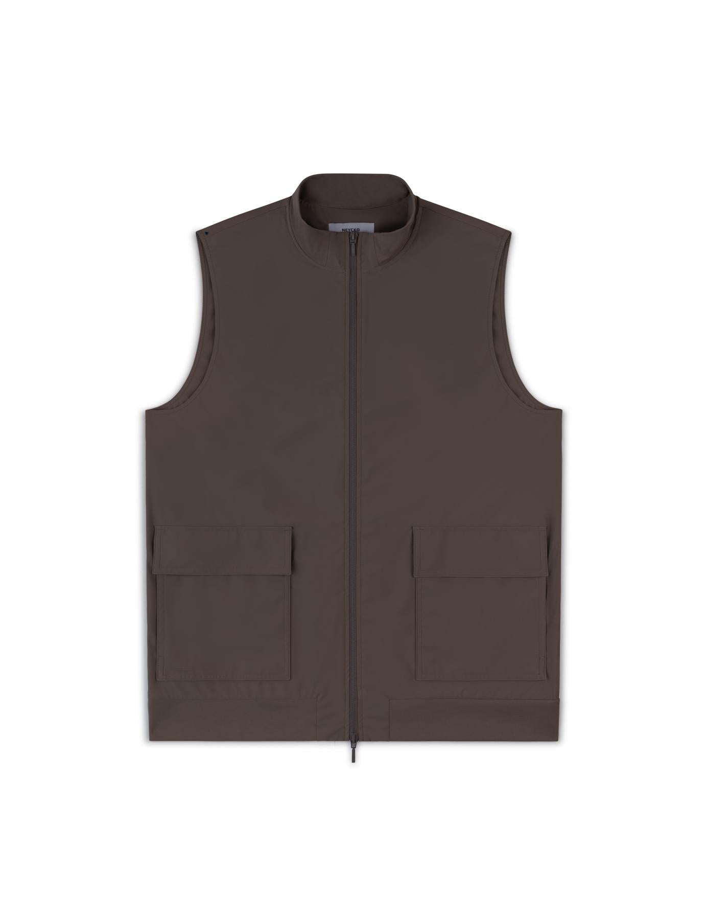 BODYWARMER POCKET BROWN