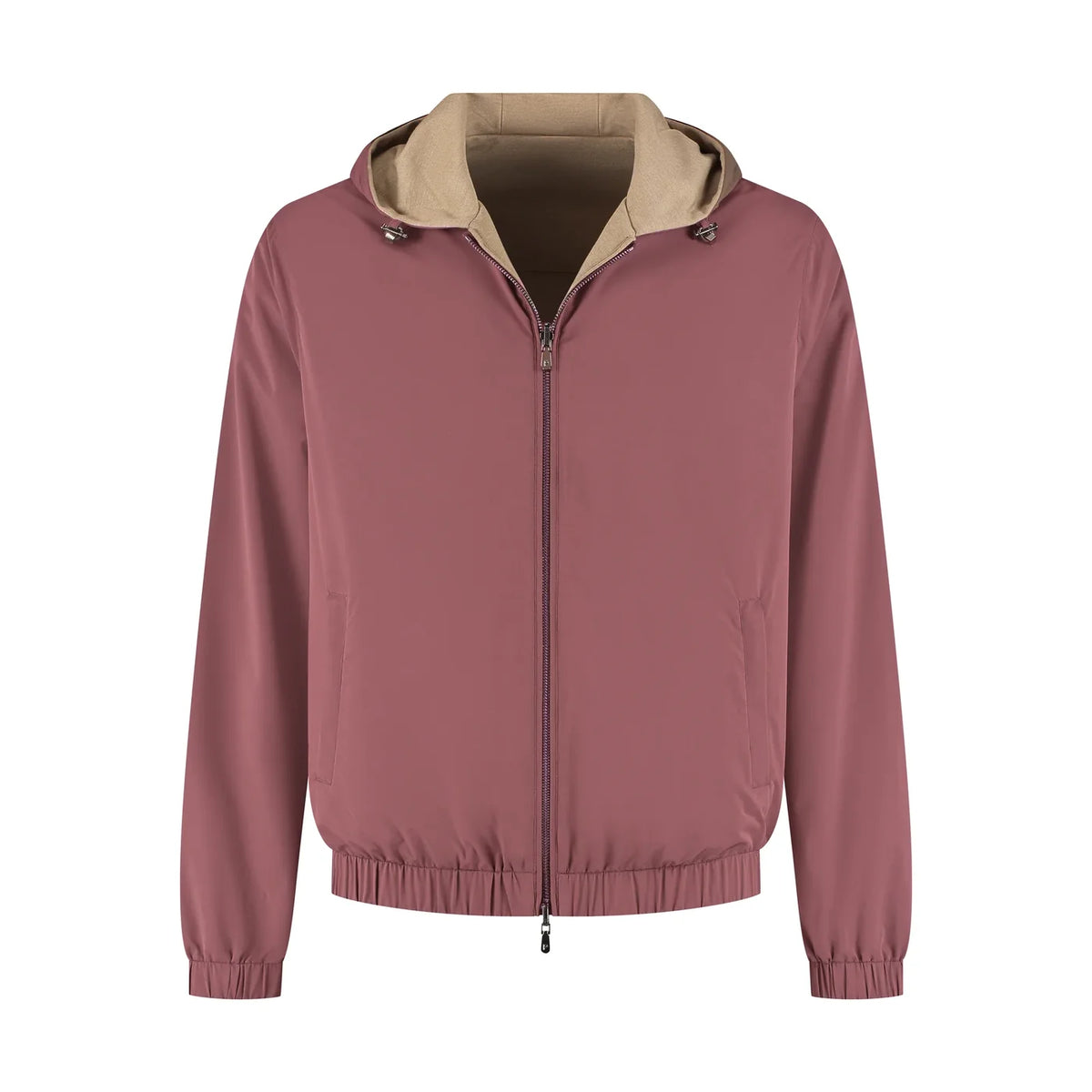 Reversible Merino Jacket Bordeaux/Beige