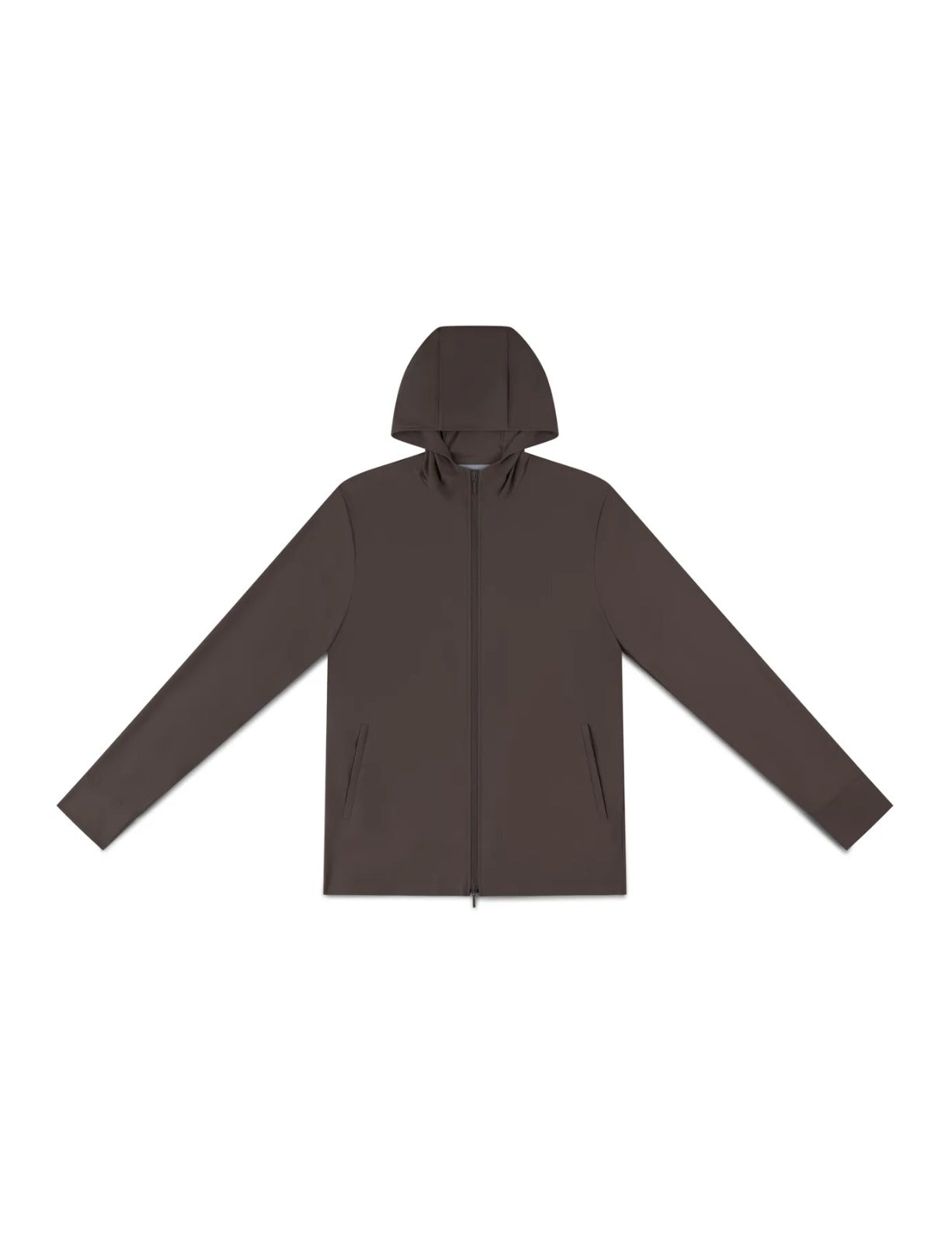 BLOUSON TOP CAPUCHON - CHOCLATE BROWN