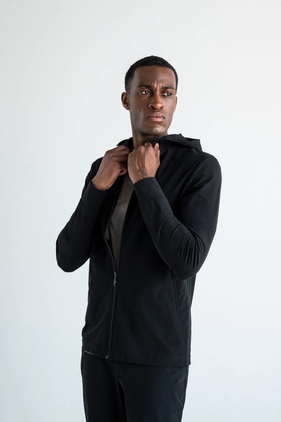 BLOUSON TOP CAPUCHON - NAVY BLUE