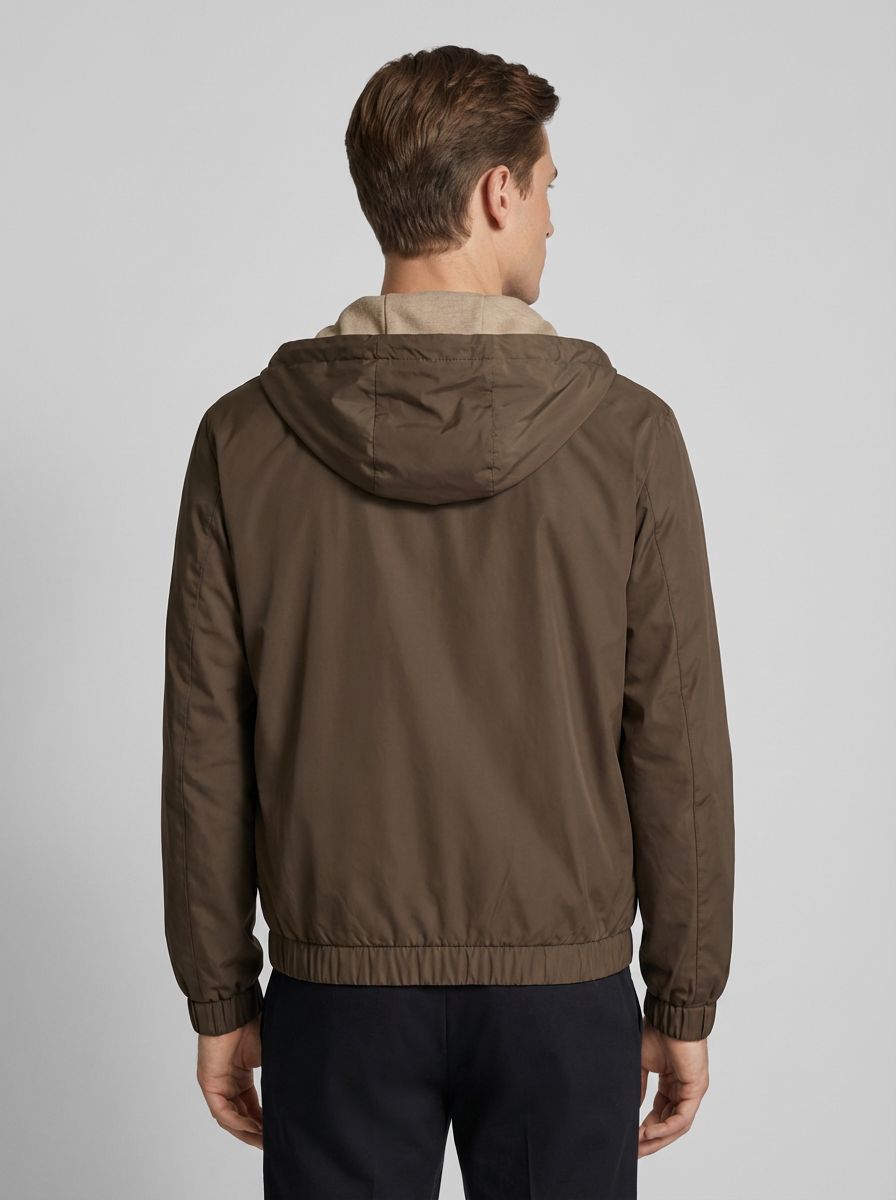 Reversible Merino Jacket Brown/Beige