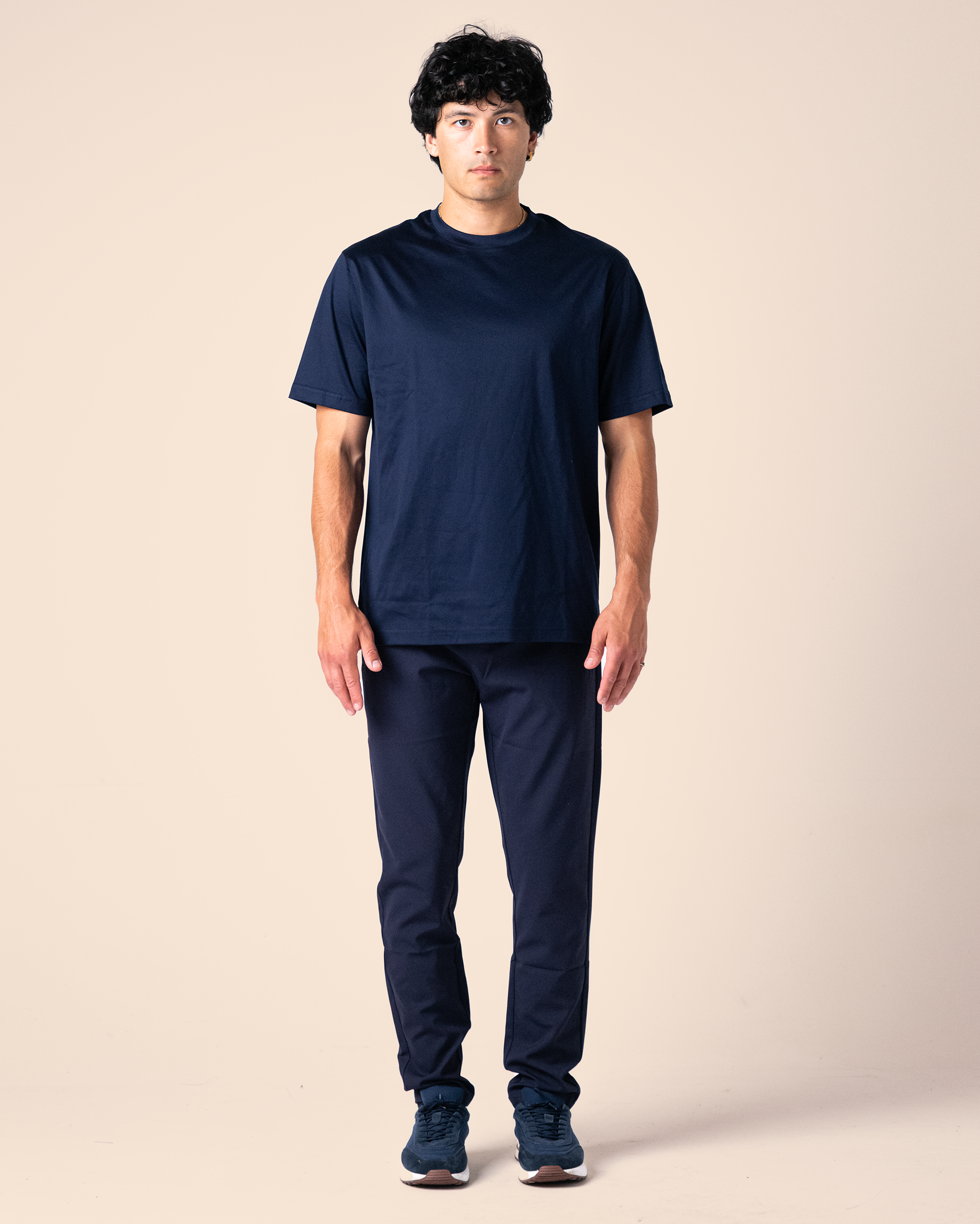 Navy Mercerized T Shirt