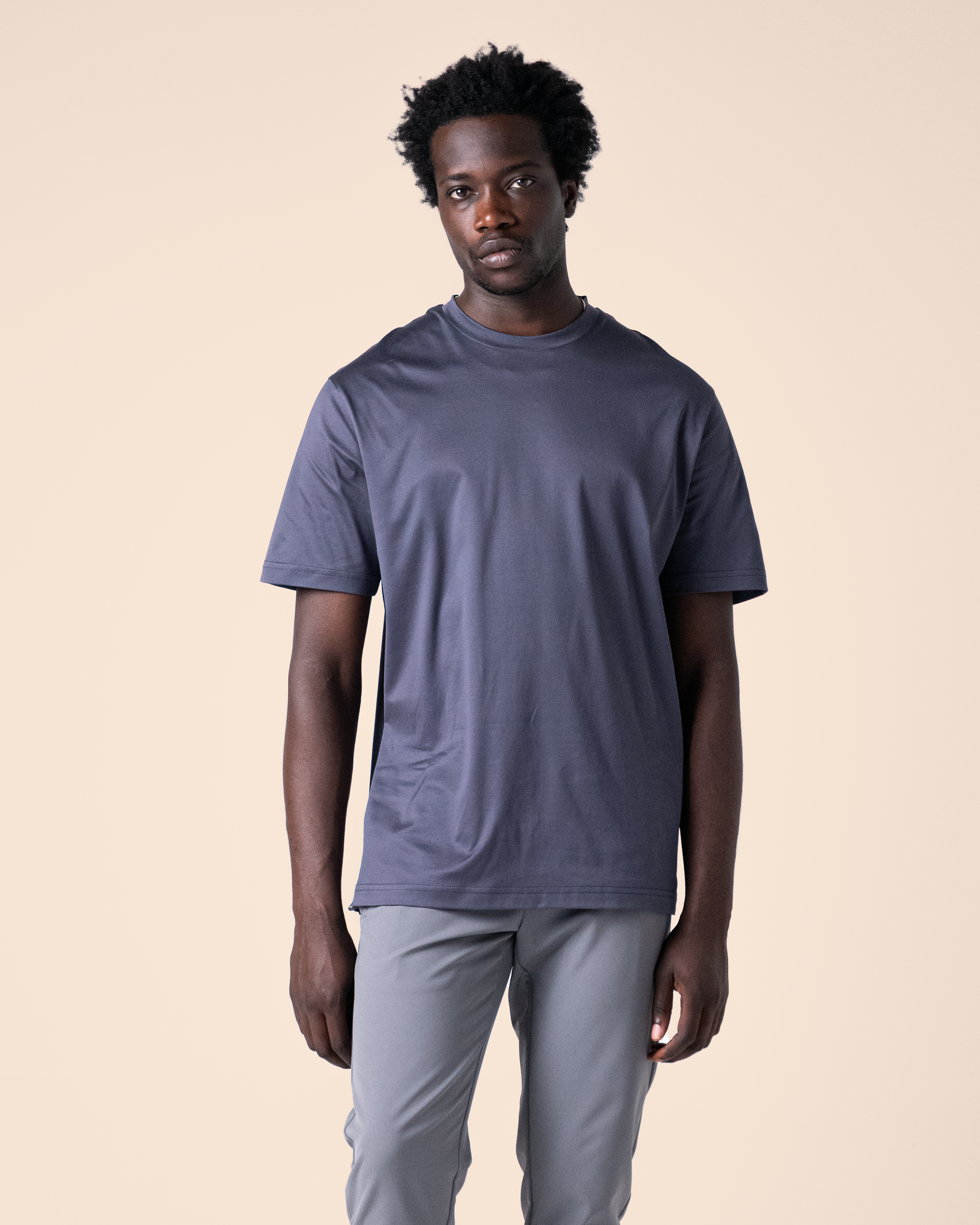 Grey Mercerized T Shirt