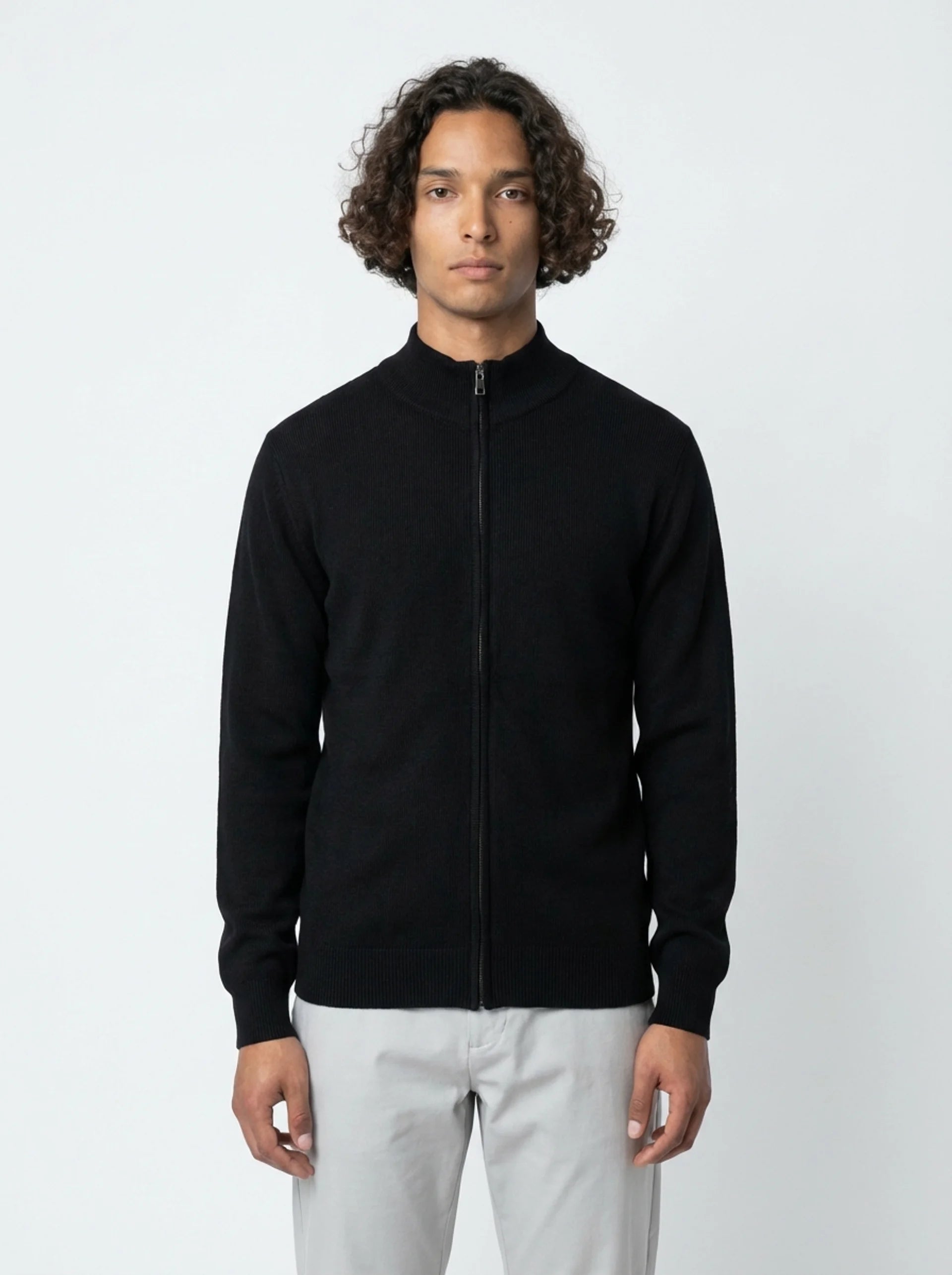 Club Amri Knitwear Full Zip - BLACK