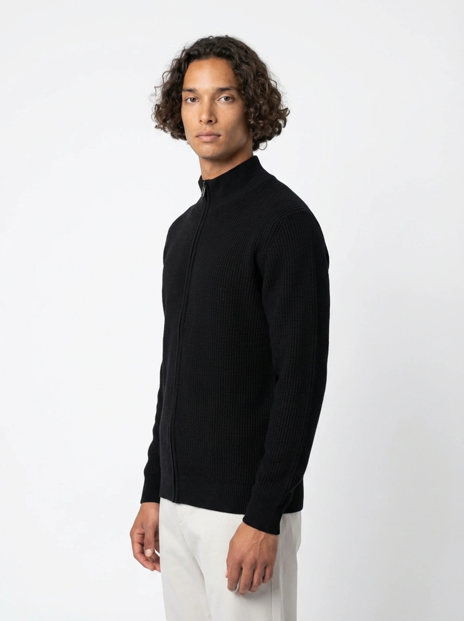 Club Amri Knitwear Full Zip - BLACK
