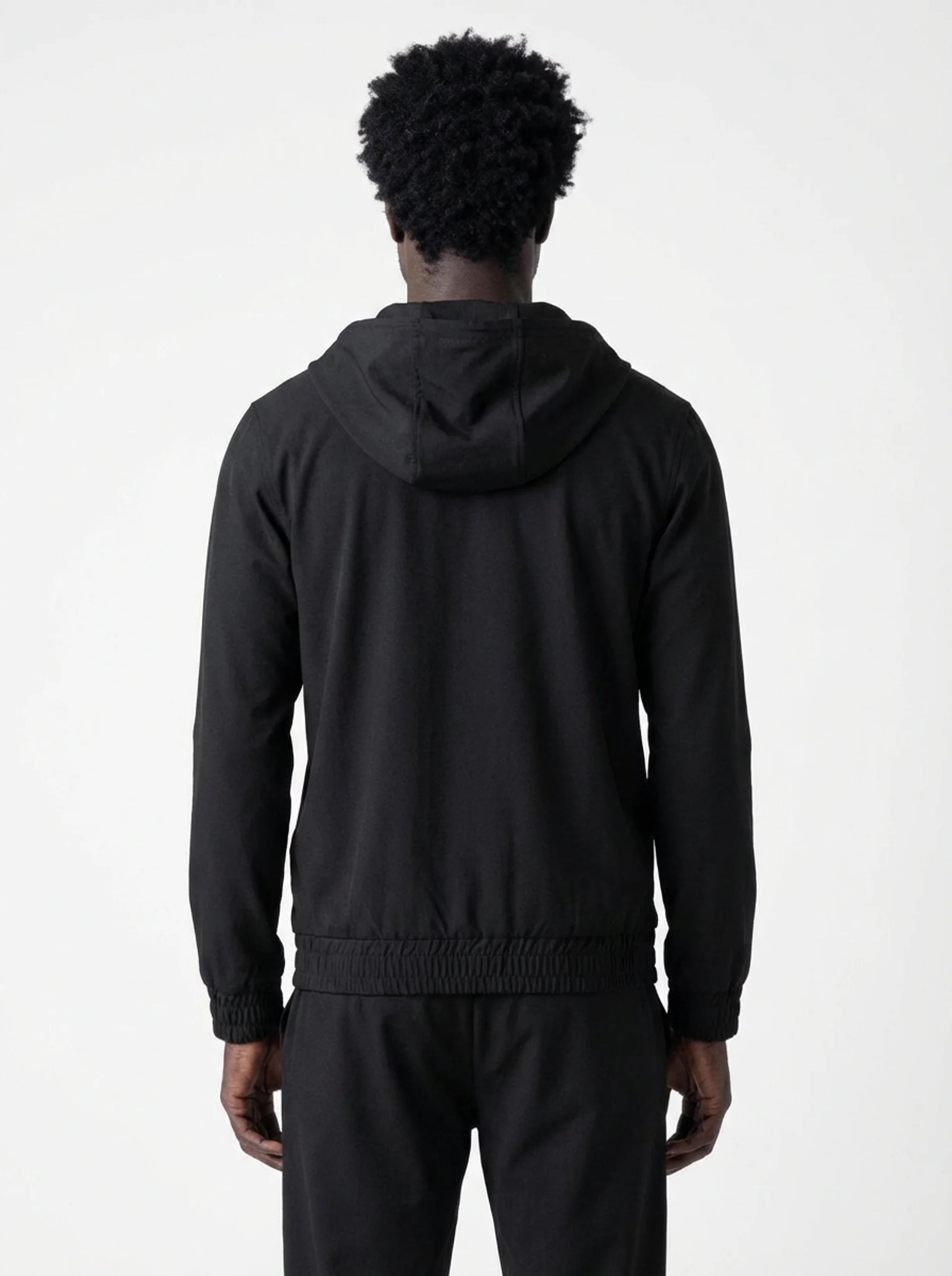 Club Amri nylon hooded techsuit - BLACK