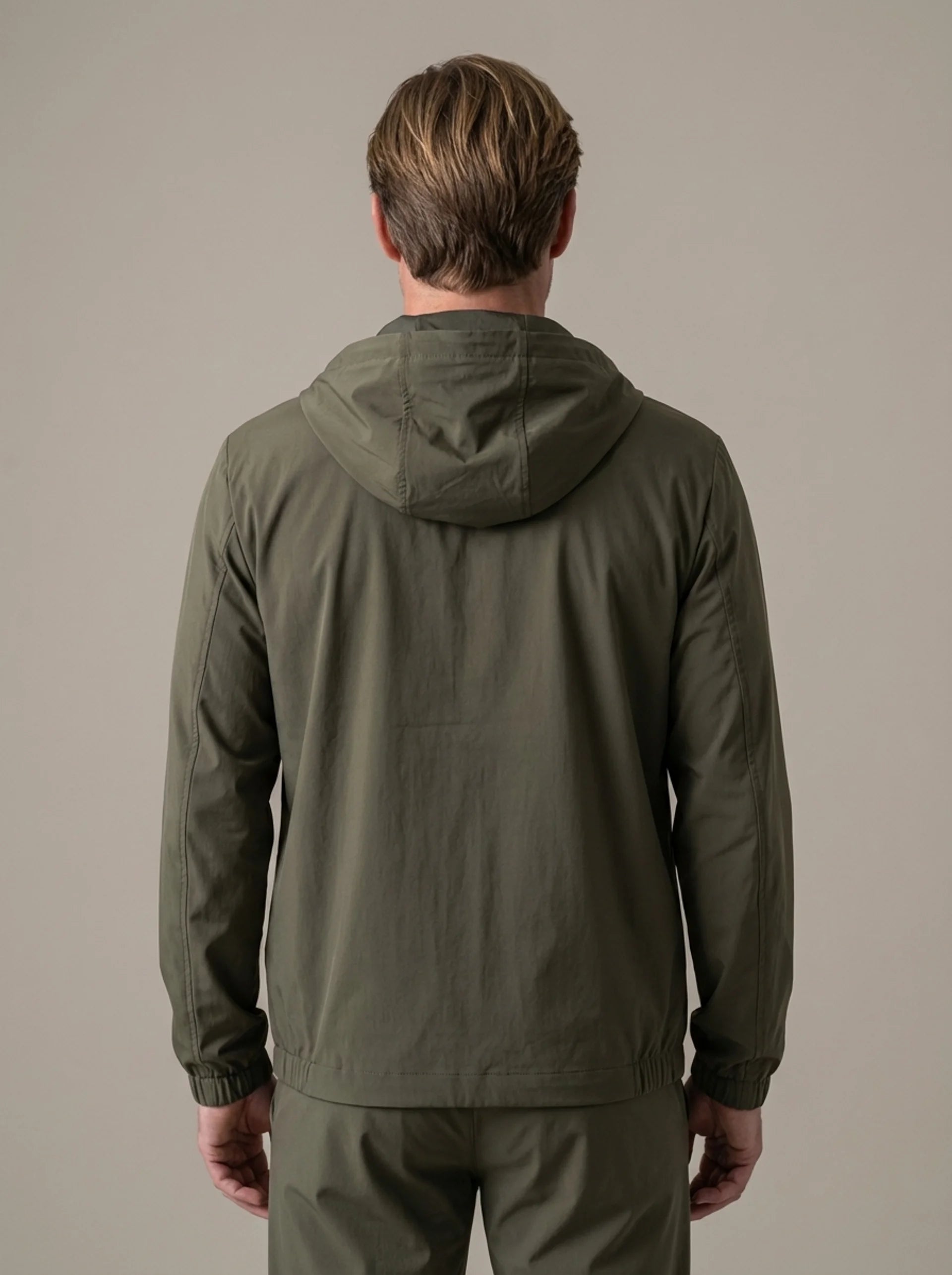 TECH HOODED BLOUSON - GREEN