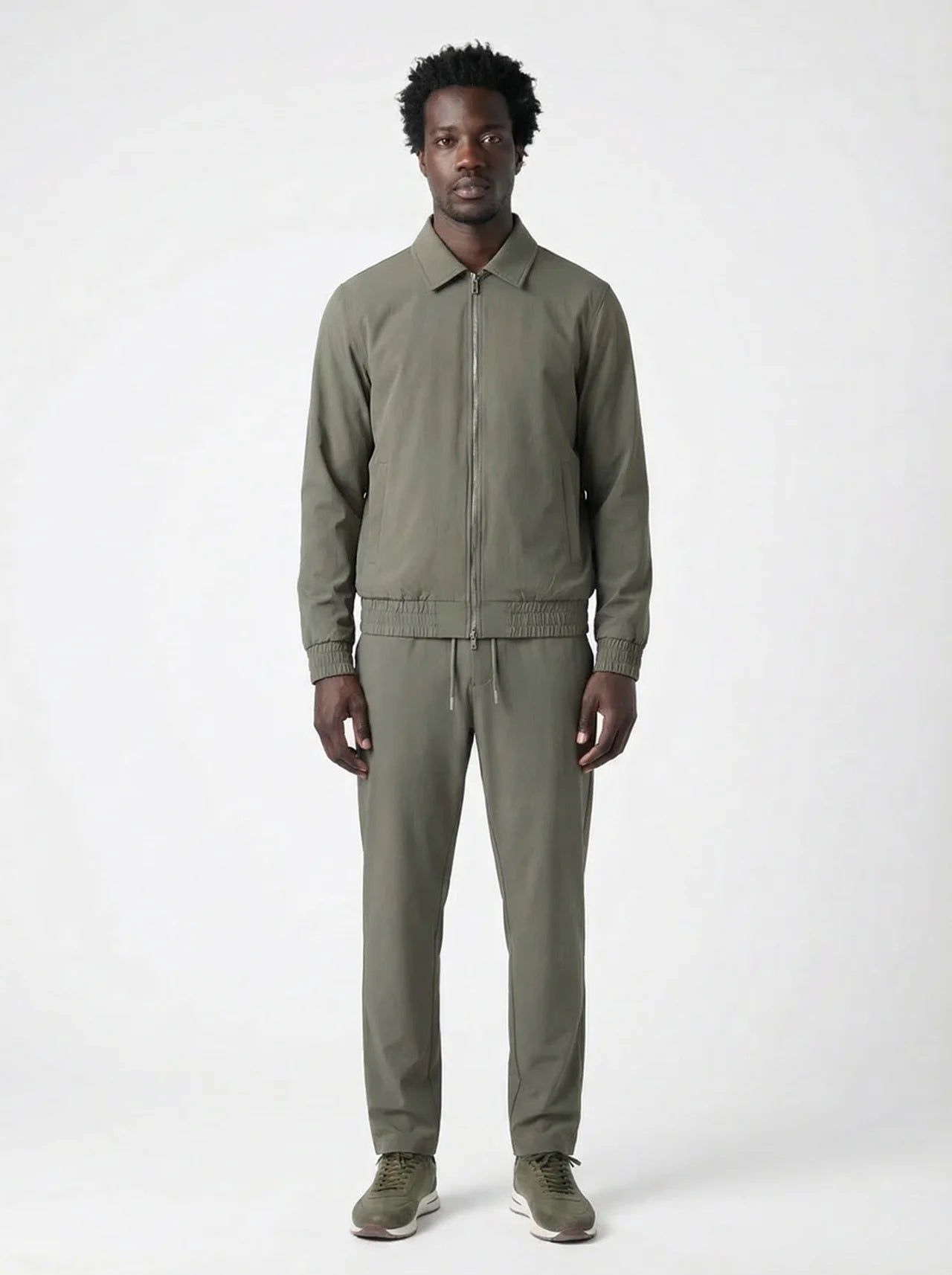 Club Amri viscose techsuit - OLIVE GREEN