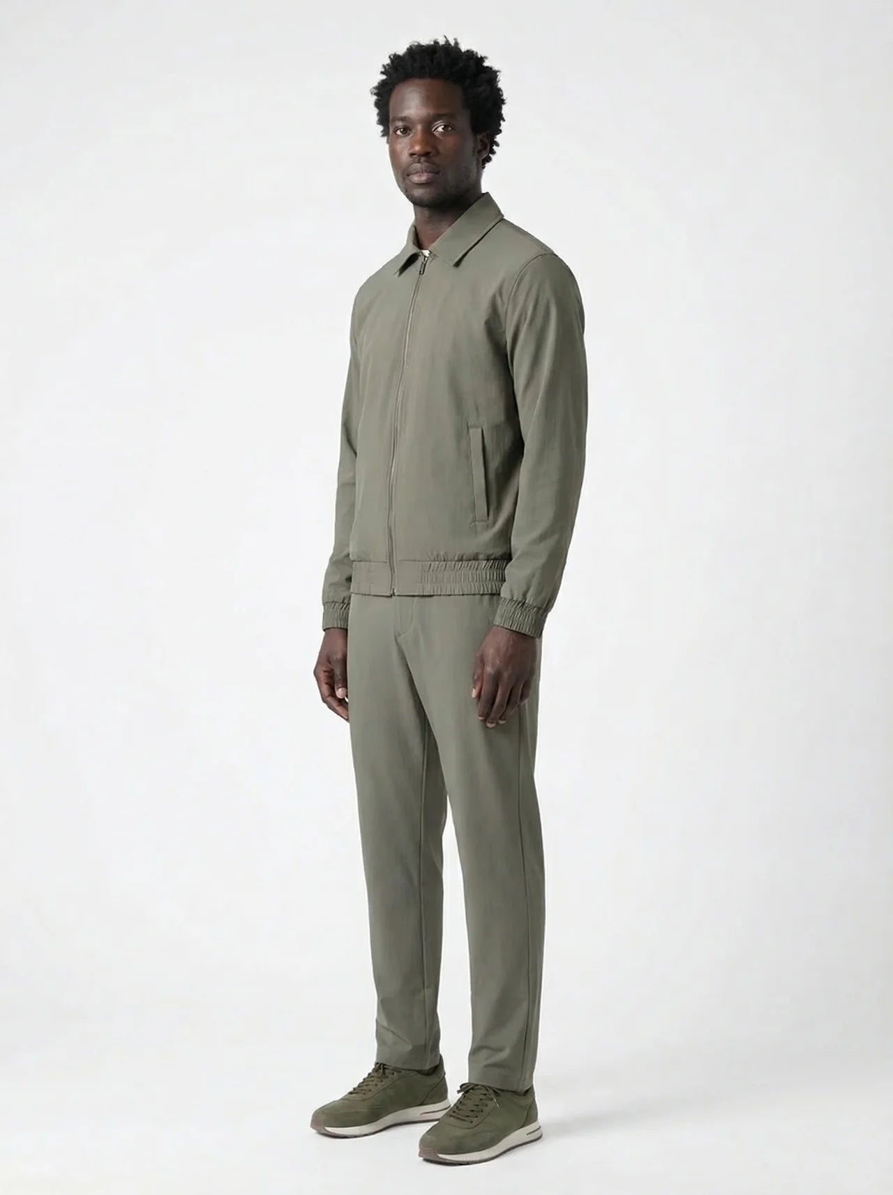 Club Amri viscose techsuit - OLIVE GREEN