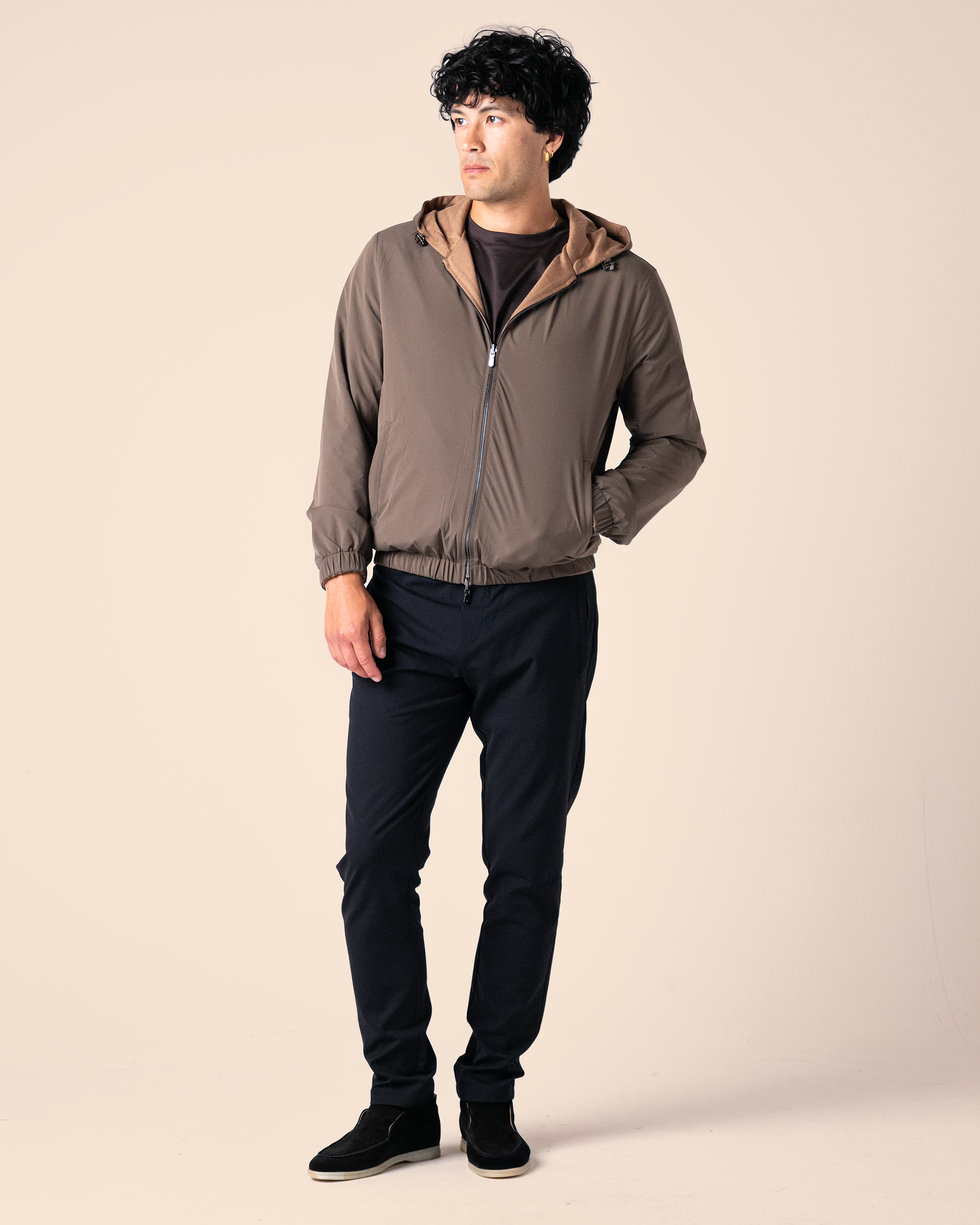 Reversible Merino Jacket Brown