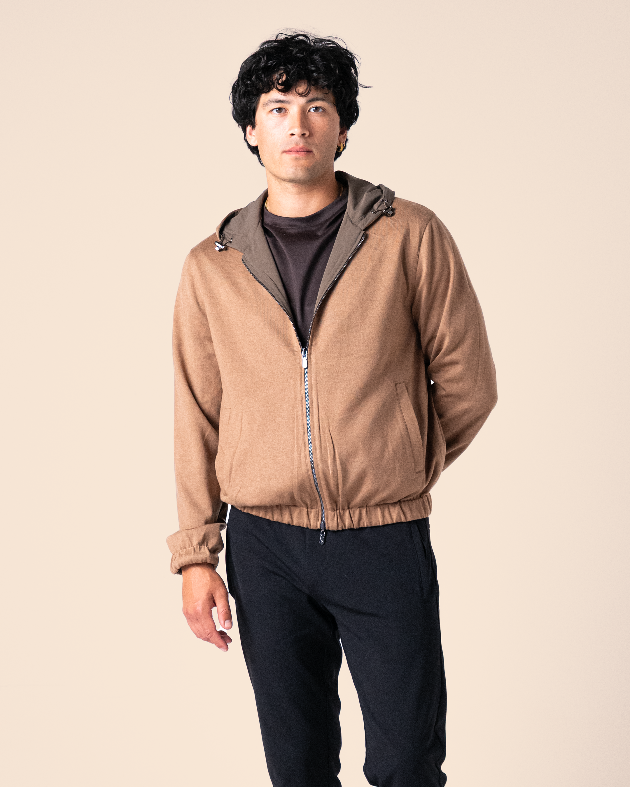 Reversible Merino Jacket Brown