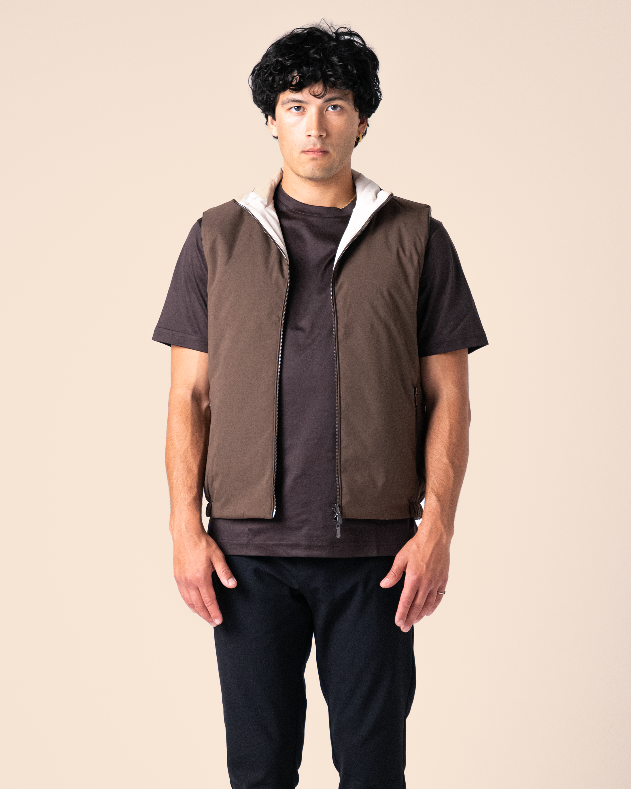 Brown Reversible Body Warmer