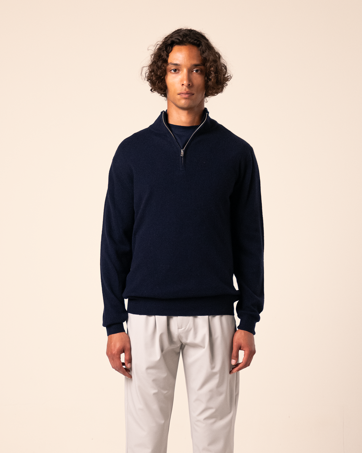 Halfzip Merino Navy